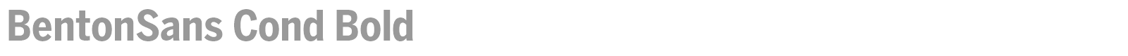 BentonSans Cond Bold font preview